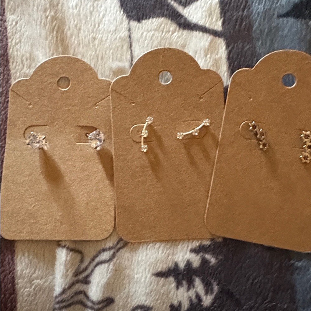 Elegant Gold and Silver Earrings Set